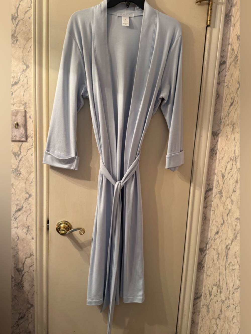Mara Light Blue Pima Cotton Robe